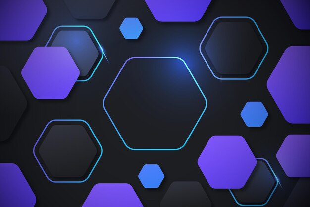 Fondo hexagonal degradado