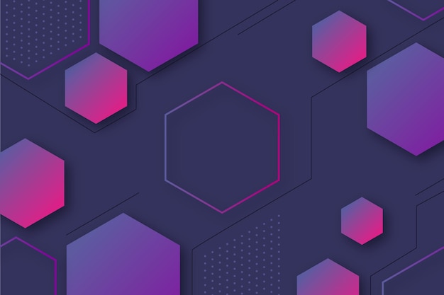 Vector gratuito fondo hexagonal degradado