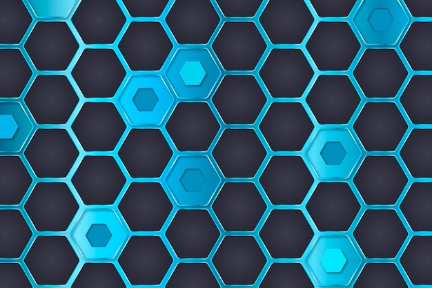 Fondo hexagonal estilo degradado