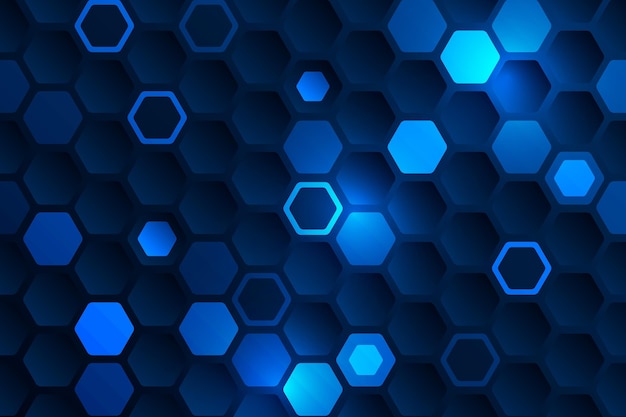 Fondo hexagonal con gradiente