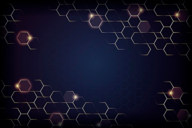Fondo hexagonal con gradiente