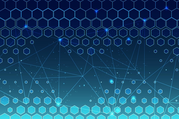 Vector gratuito fondo hexagonal con gradiente