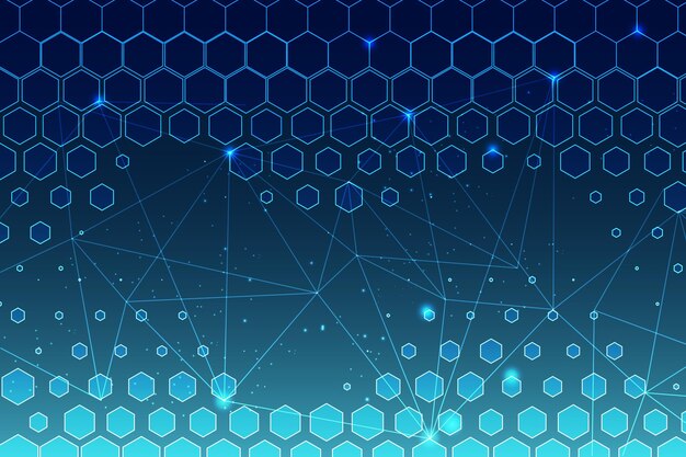 Fondo hexagonal con gradiente