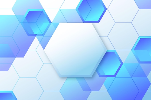 Fondo hexagonal con gradiente