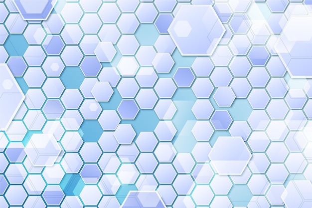 Fondo hexagonal con gradiente