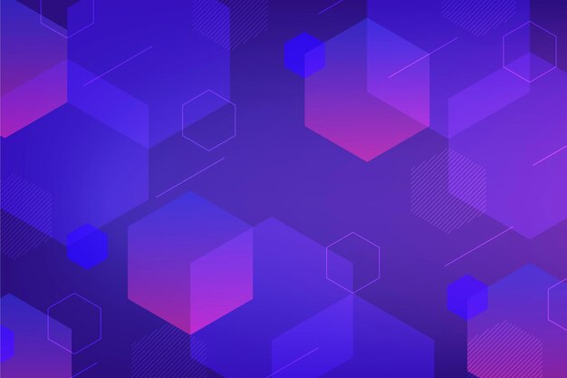 Fondo hexagonal con gradiente