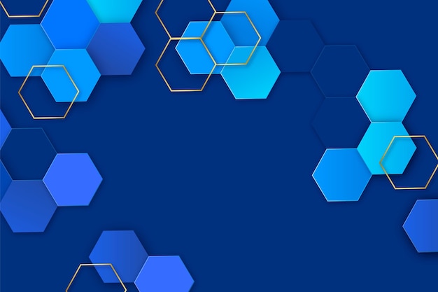 Fondo hexagonal con gradiente