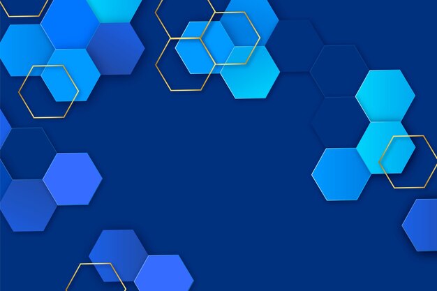 Fondo hexagonal con gradiente