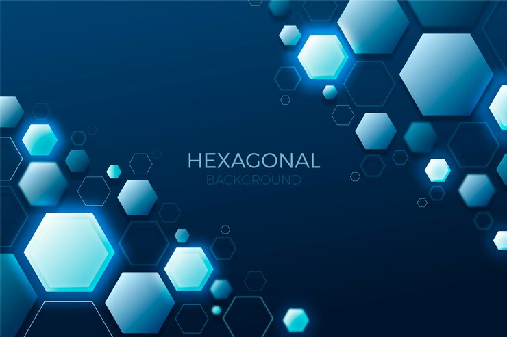 Vector gratuito fondo hexagonal con gradiente