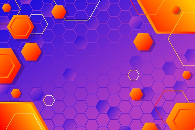 Fondo hexagonal con gradiente