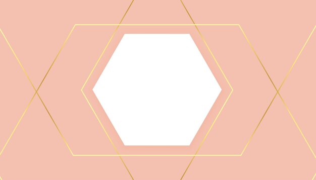 Fondo hexagonal de líneas doradas de lujo