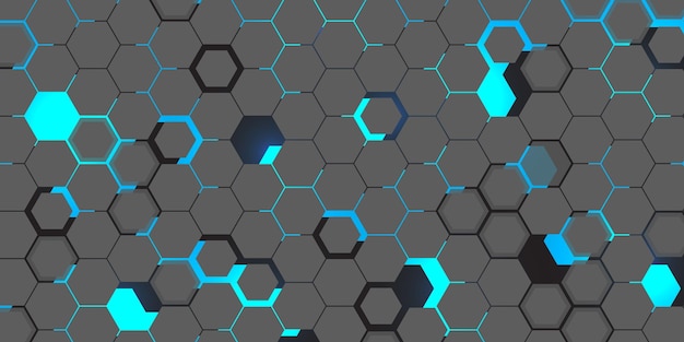 Vector gratuito fondo hexagonal de tecnología