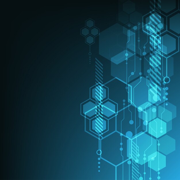 Fondo con hexágonos azules