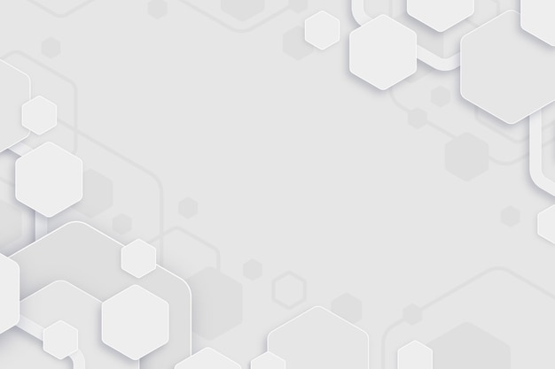 Fondo de hexágonos blancos mínimos
