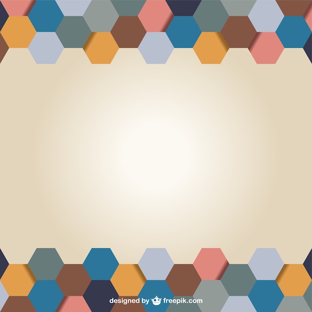 Fondo con hexágonos de colores