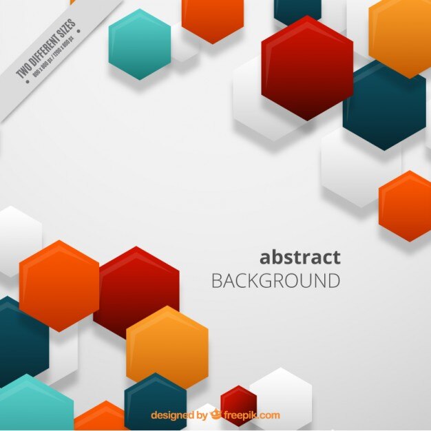 Vector gratuito fondo con hexágonos de colores