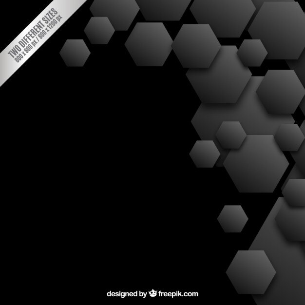Fondo de hexágonos negros