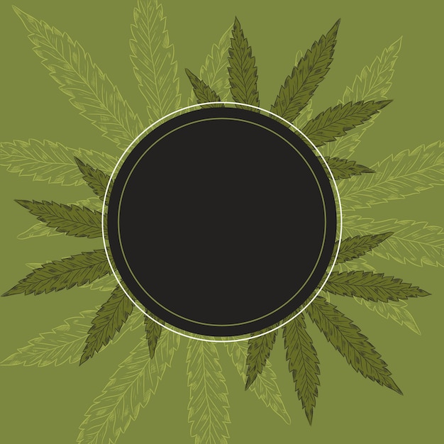 Vector gratuito fondo de hoja de cannabis botánico