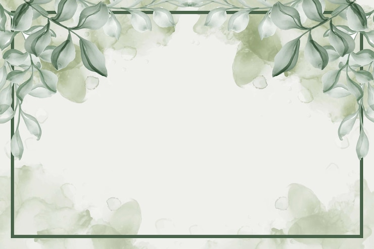 Vector gratuito fondo de hoja verde acuarela pintada a mano