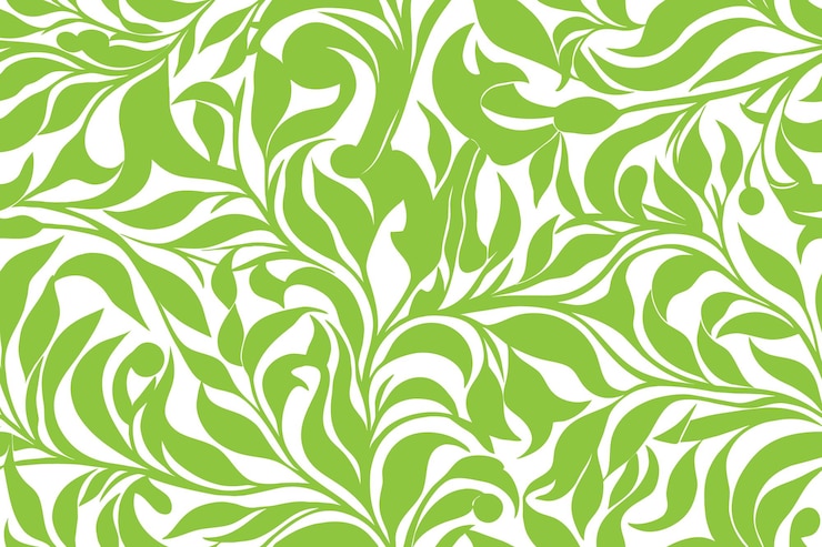 Vector gratuito fondo de hojas florales ornamentales verdes