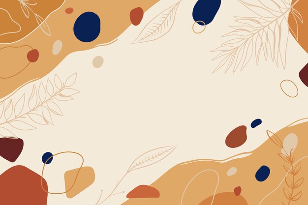 Fondo de hojas minimalistas dibujadas a mano