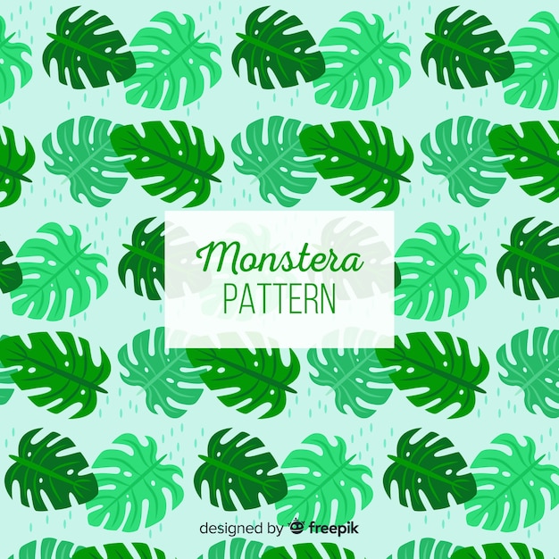 Vector gratuito fondo hojas de monstera