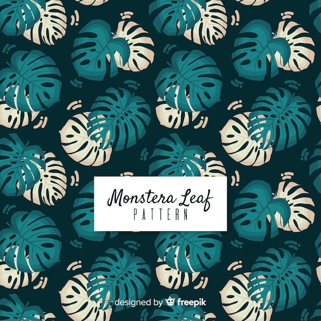 Vector gratuito fondo hojas de monstera