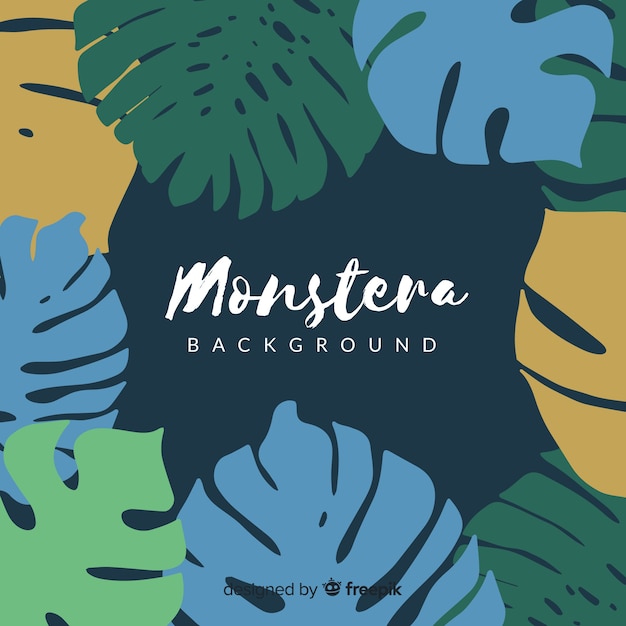 Fondo de hojas monstera