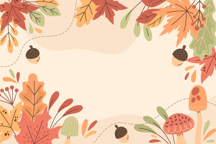 Vector gratuito fondo de hojas de otoño dibujadas a mano