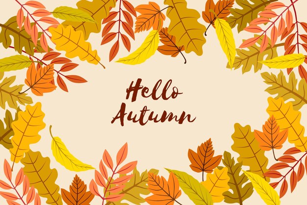 Fondo de hojas de otoño