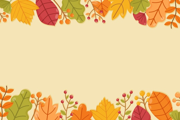 Vector gratuito fondo de hojas de otoño