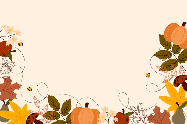 Vector gratuito fondo de hojas de otoño