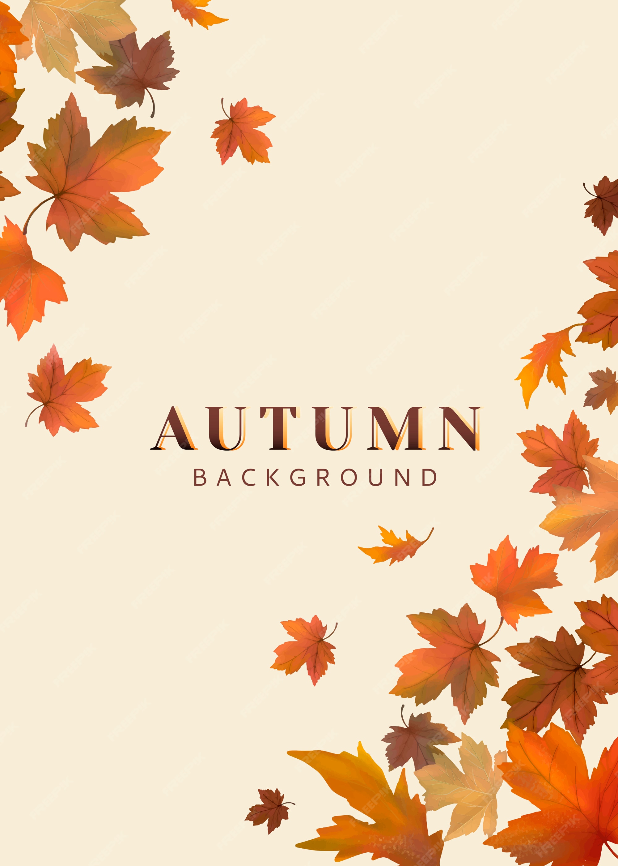 Fondo de hojas de otoño | Vector Gratis