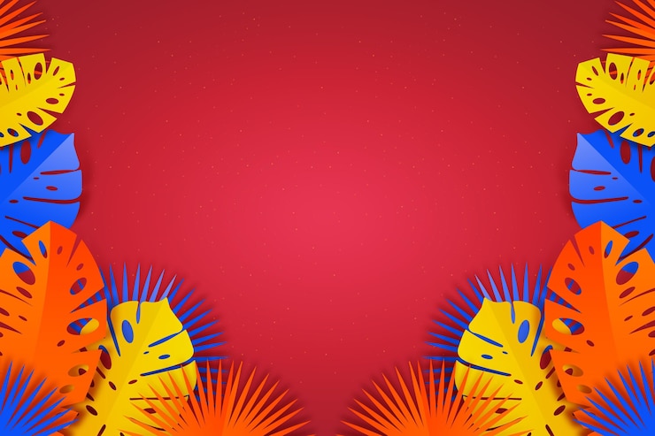 Vector gratuito fondo de hojas tropicales en gradiente