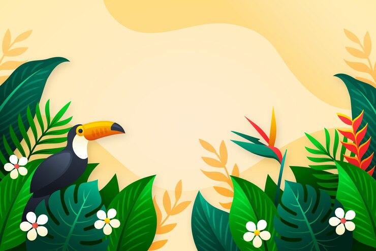 Vector gratuito fondo de hojas tropicales en gradiente