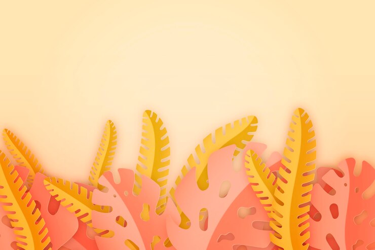 Vector gratuito fondo de hojas tropicales rosa y amarillo