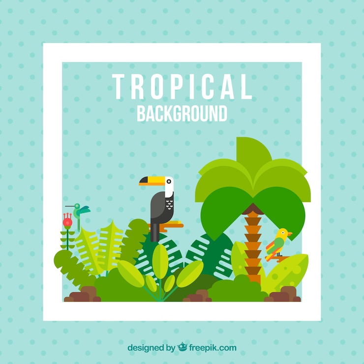 Vector gratuito fondo de hojas tropicales