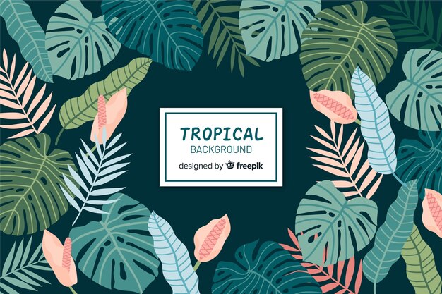 Fondo hojas tropicales