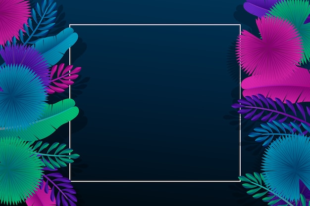 Vector gratuito fondo de hojas tropicales