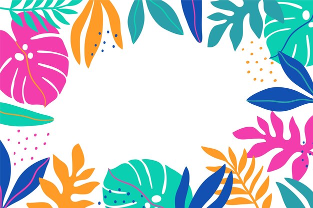 Fondo de hojas tropicales