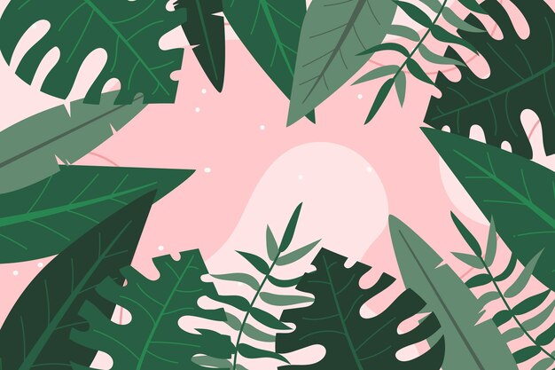 Fondo de hojas tropicales