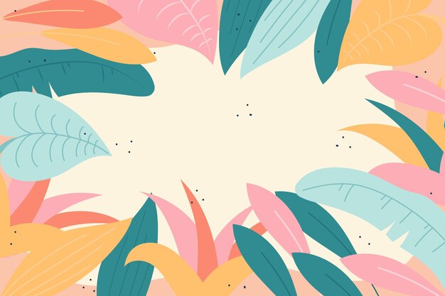 Fondo de hojas tropicales