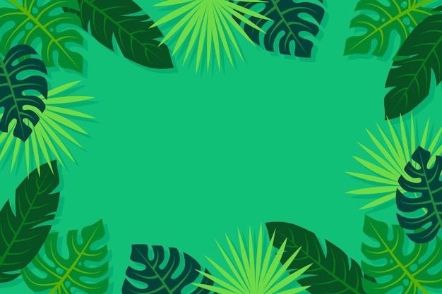 Vector gratuito fondo de hojas tropicales