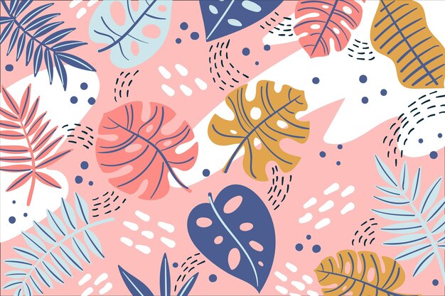 Fondo de hojas tropicales