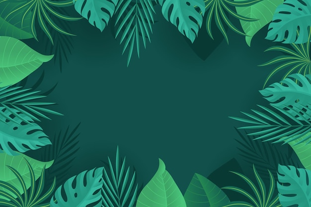 Fondo con hojas tropicales