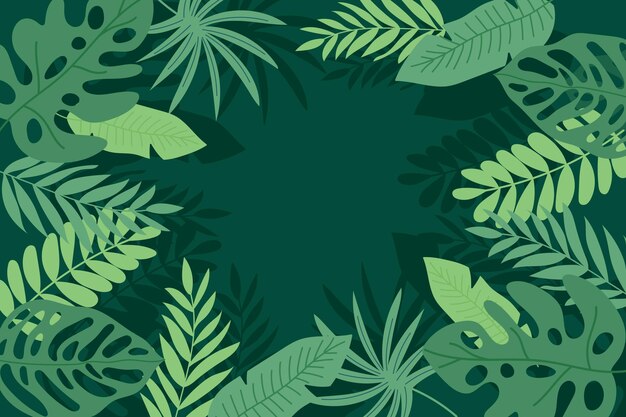 Fondo de hojas tropicales