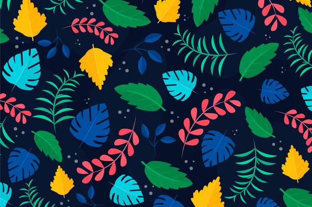 Fondo de hojas tropicales