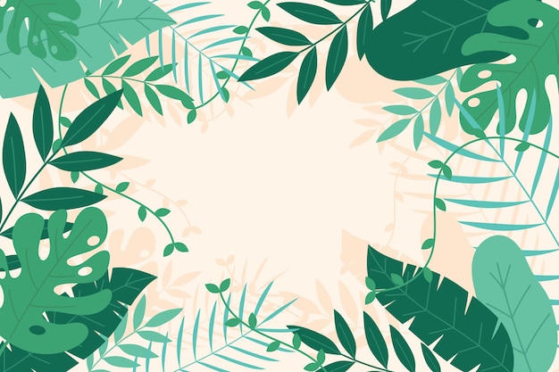 Vector gratuito fondo de hojas tropicales