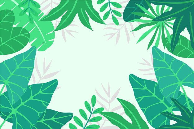 Fondo de hojas tropicales