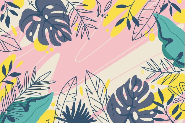 Fondo de hojas tropicales
